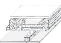 nosný strop: žádné protipožární požadavky na nosný strop / střešní konstrukci při namáhání požárem stropní konstrukce s podhledem (a b) rozměr trámu (průřez) Knauf RE Piano Opláštění na dolní straně