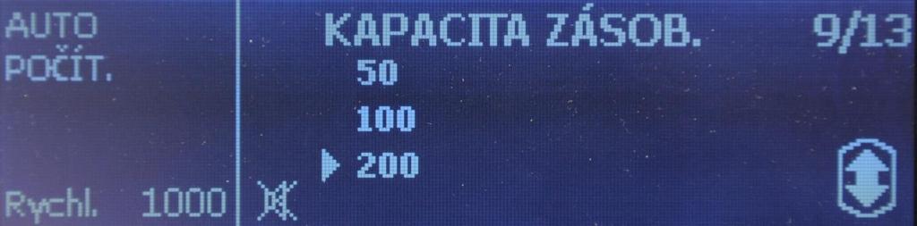 zastaví. Po změně nastavení počítačka vyzve k restartu. Nová hodnota se projeví po po vypnutí a opětovném zapnutí počítačky. 10.