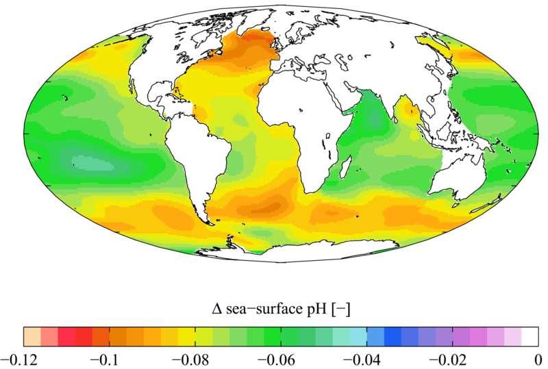 Okyselování oceánů Pohlcováním CO2 ve vodě