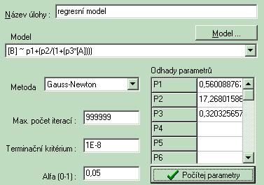 UPŘESNĚNÍ POČÁTEČNÍCH ODHADŮ PARAMETRŮ: RSC je dostatečně malé (9,44E-7) GRAFICKÉ POSOUZENÍ MODELU Rezidua mají