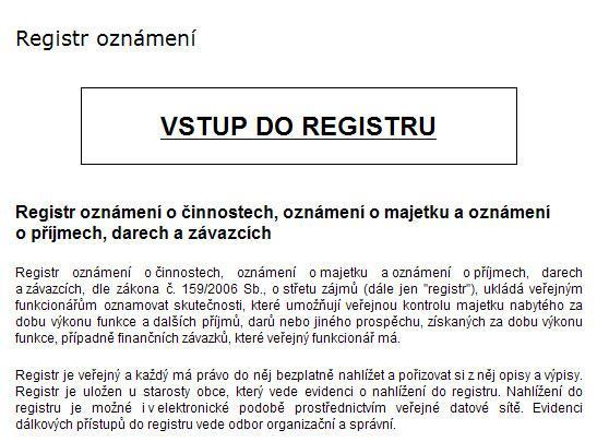 Nahlížení do Registru Žadatel s přídělenými přistupovými