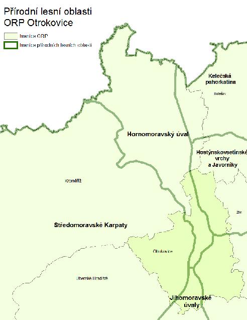 PLO 41 Hostýnsko-Vsetínské vrchy a Javorníky Oblast se vyznačuje vysokou lesnatostí, v posledních letech zde lze pozorovat posun k jemnějšímu způsobu hospodaření a zvyšování podílu JD.