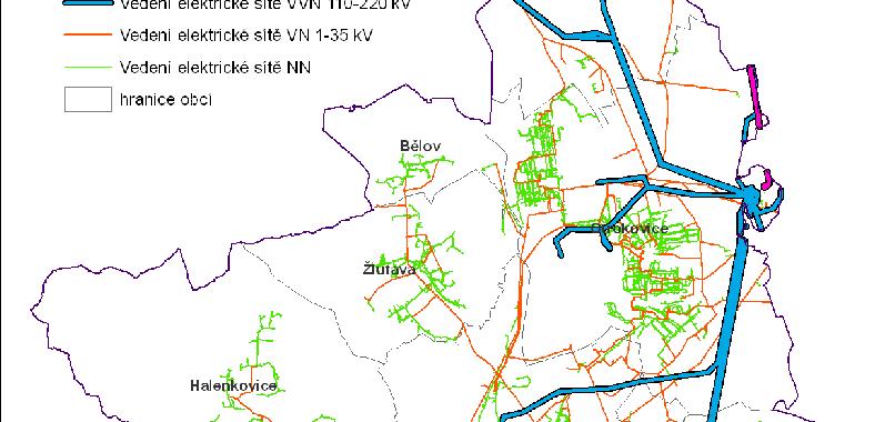 3.6.2.4 Zásobování elektrickou energií V SO ORP Otrokovice vede zvlášť vysoké napětí (400kV) přes obce Komárov, Pohořelice, Oldřichovice, Otrokovice, Tlumačov.