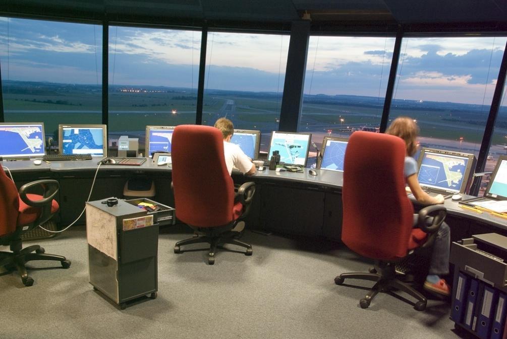 Letištní řídící věž pracovní místa Aktivace/deaktivace jednotlivých pracovišť se provádí v souladu s jejich provozní dobou, publikovanou v letecké informační příručce.