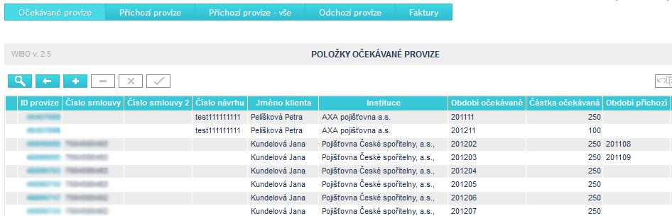 Zobrazuje se, i zda je očekávaná provize napárovaná na skutečně příchozí provizi, včetně období, kdy byla očekávaná a kdy spárovaná.