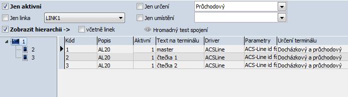 Nastavení dalších parametrů pro vstupy se stejným oprávněním Pokud terminál ovládá více dveří s rozdílným oprávněním, definuje se v seznamu terminálů terminál pro každý subsystém samostatně.