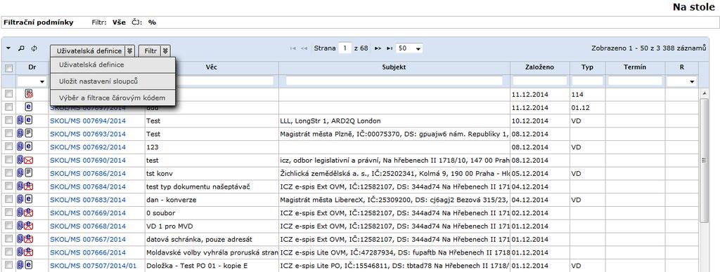 v samostatné příručce) a je k dispozici jen při současné instalaci modulu Registratury.