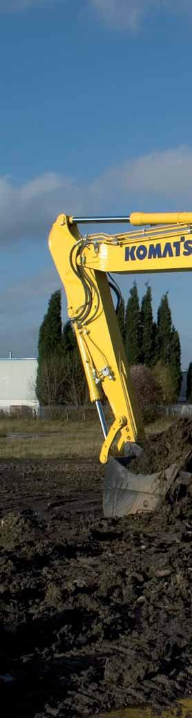 Absolutní všestrannost Ideální pro širokou řadu aplikací Výkonné a precizní rýpadlo Komatsu PC290-10 je vybaveno tak, aby efektivně provádělo jakékoli úkony podle vašich požadavků.