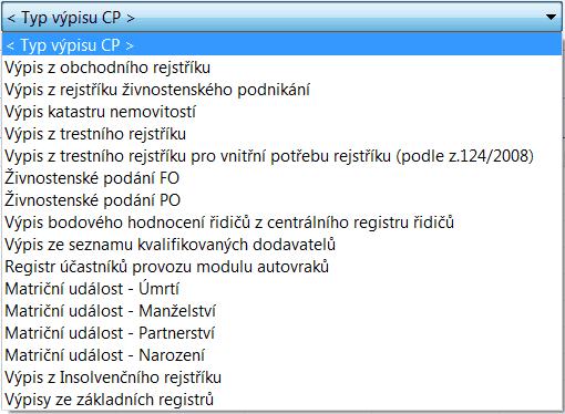 86 15 KEO4 Referent Výpisy Czech POINT Má-li uživatel přiřazena příslušná uživatelská práva, vidí v této složce všechny výpisy z Czech POINTu.