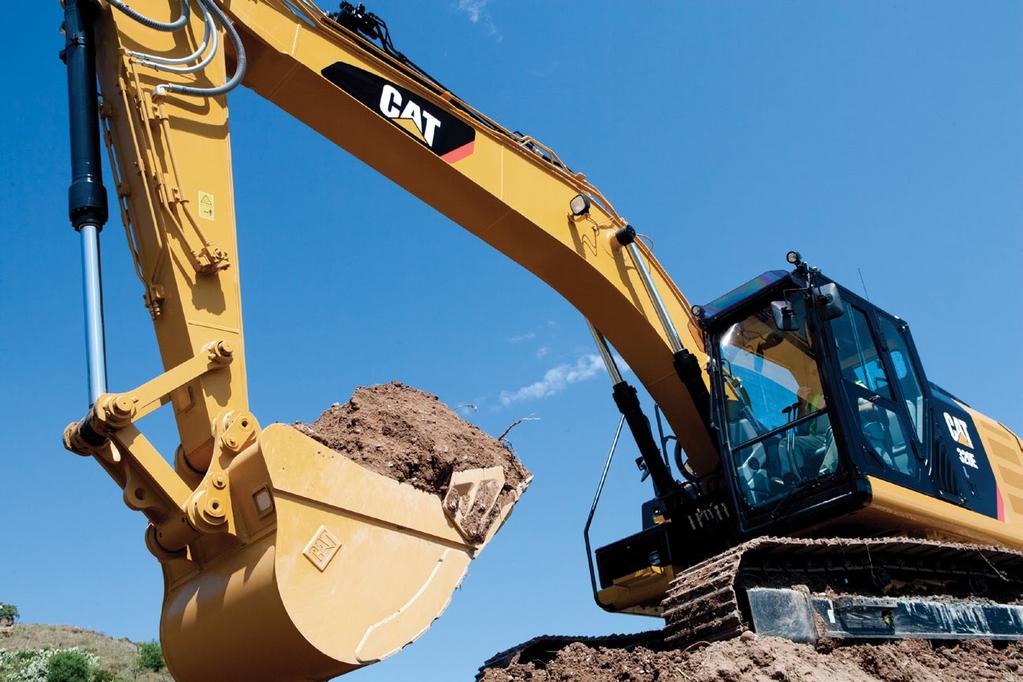 Hydraulický systém Vysoký výkon pro přesun většího objemu zeminy, kamení a suti rychleji a přesněji Hlavní ovládací ventil a ventily přídavného okruhu Rýpadlo 0E používá vysokotlaký systém, který