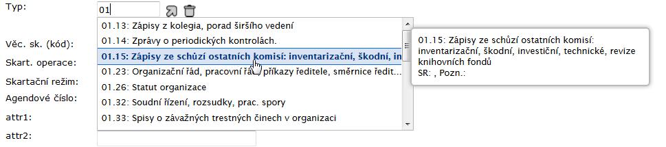 Jak pracovat v aplikaci obr 51. Příklad použití našeptávače. 4.4.1.3.