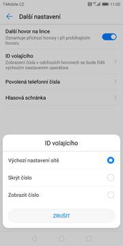 36 z 36 Identifikace volajícího (CLIP/CLIR) ikonu Telefon. Ťuknete na Další a zvolíte Nastavení.