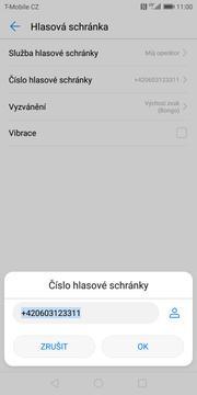 9 z 36 Číslo hlasové schránky ikonu Telefon. Ťuknete na Další a zvolíte Nastavení. Vyberete Další nastavení. 4.