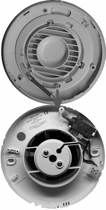 Zpoždění otevření žaluzie cca 45 s je pro provoz icon ventilátorů zcela normální. Prodleva představuje čas nutný k nahřátí bimetalového komponentu, který otvírá třílistý uzávěr ventilátoru.