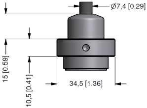 / PVDF G/ DIN 85 čelní, otvor mm, PN 0 bar