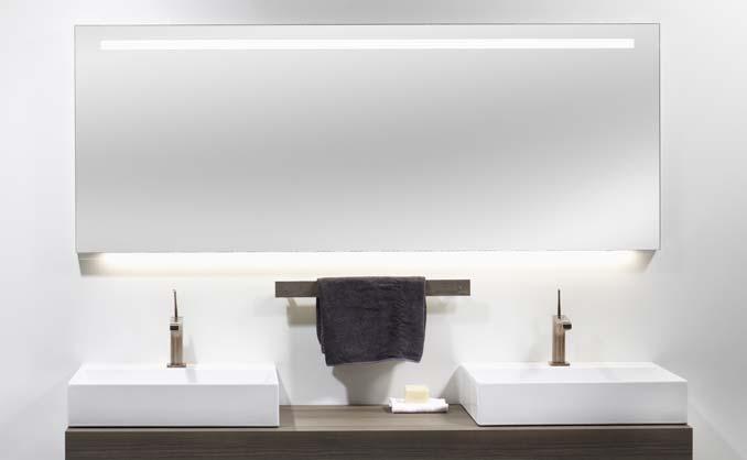 Square, round, tilt-out, with horizontal or vertical integrated lamps.