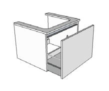 Q2TOP / Q2 Q2 TOP SKŘÍŇKY PRO JEDNO UMYVADLO NA POLOŽENÍ / Q2 TOP VANITY UNITS FOR COUNTERTOP WASHBASINS DESKY PRO UMYVADLA