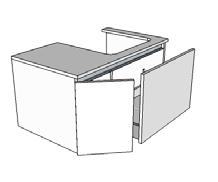 9,1 CM / COUNTERTOPS 9,1CM THICK STAVITELNÁ KONZOLA / CONCEALED ADJUSTABLE SUPPORT VÝŘEZY JSOU ILUSTRATIVNÍ, NUTNO UPŘESNIT