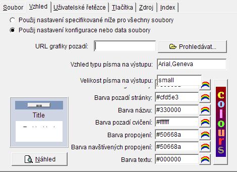 (htm) souboru - Název souboru dalšího cvičení, tato kolonka je automaticky vyplněna při přidání dalšího souboru.