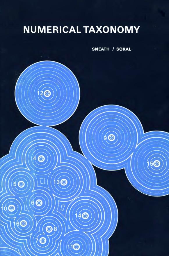 (1963): Principles of Numerical Taxonomy Robert Sokal taxonomie jako praktická a empirická věda klasifikace