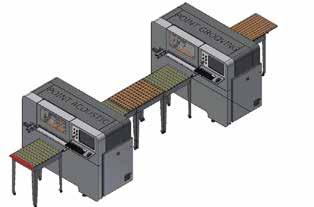 Prvním strojem je vrtací CNC centrum Point Acoustic a druhým strojem je drážkovací CNC centrum Point Grooving. Oba stroje jsou vzájemně propojené prostřednictvím válečkového dopravníku.