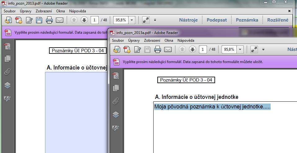 firma_pozn:2013a.pdf (kde a je označenie archív ) Príklad: Tento súbor si otvorte a súčasne si v PROLUC spustite funkciu PRENOS ÚDAJOV Do SÚBORU.FDF.