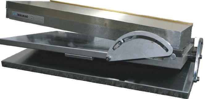 Sinusový stůl Fixar křížový Vybavený magnetickým upínačem Neomicro ólová rozteč T1,9 1,4+0,5 mm (ocel/mosaz) Naklápění v obou osách, v podélné i příčné evná tvrzená základní deska Max.