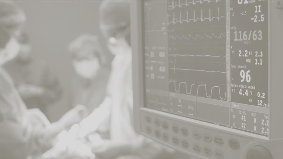 Monitoring na operačnej sále EKG monitor pulzový oxymeter NIBP, IBP CVT