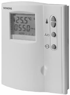 3 058 Regulátory prostorové teploty s LCD displejem s týdenním programem Pro dvoutrubkové fan-coilové jednotky Pro kompresorové chlazení s přímým výparníkem RDF210 Výstup pro pohon ventilu on / off