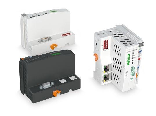 NEZÁVISLOST NA URČITÉM TYPU PRŮMYSLOVÉ SBĚRNICE Správný procesorový a I/O modul pro každou aplikaci SCADA ETHERNET Komunikační ETHERNET MODBUS PROFINET PROFIBUS Komunikační propojují WAGO