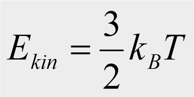 Kinetická teorie plynů Střední kinetická energie molekuly plynu E kin = 1 / 2 m<v 2 > m = hmotnost molekuly