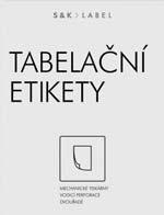 01 etikety tabelační, samolepící etikety Etikety pro termotransferové tiskárny etikety jsou navinuty na dutince o průměru 40 mm,