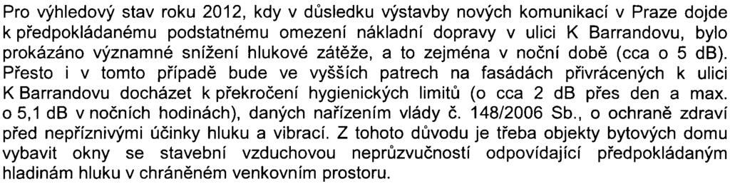 Tento stav je zapøíèinìn znaèným dopravním zatížením ulice K Barrandovu, které znaènou mìrou ovlivòuje imisní situaci na místì.