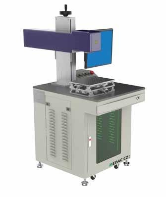 13 LASEROVÉ GRAVÍROVÁNÍ Vláknový 3D laser HXP50-3D FUNKCE Vybaven pokročilým 3D galvo skenerem, který ve výšce 0-60 mm generuje velmi přesný laserový bod.