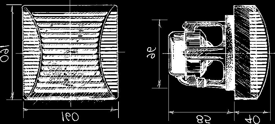 elektrickej energie vďaka motoru s príkonom 2,7 W špeciálne navrhnutému pre tento typ ventilátora.