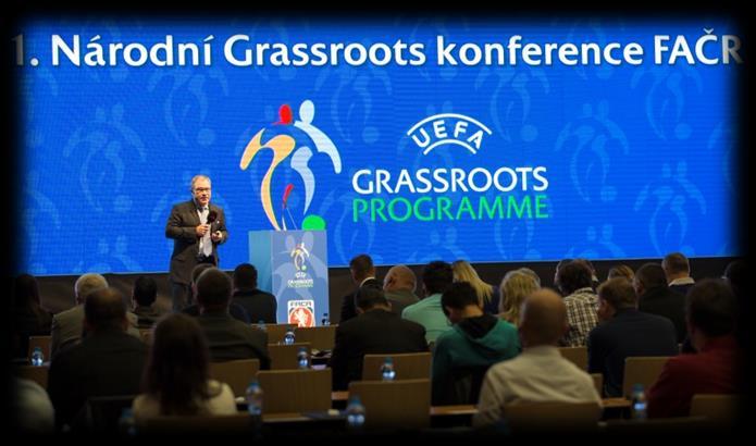 GRASSROOTS KONFERENCE FAČR Viz UEFA Grassroots Workshop (Lublaň 2016) 1x za 2 roky národní konference (sudé roky) 1x za 2 roky 14 krajských konferencí