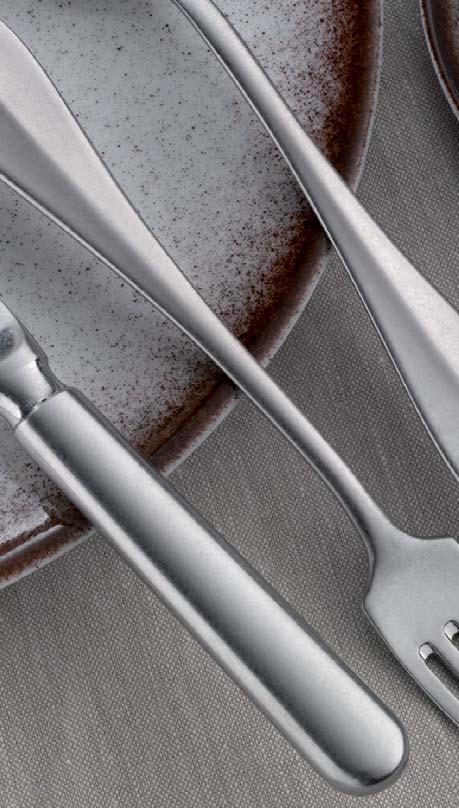NEREZOVÉ PŘÍBORY vidlička jídelní nůž jídelní monoblok nůž dezertní nůž na steak lžíce předkrmová 453,- Kč BAGUETTE Stone-Washed Chromniklová ocel 18/10, stone-washed.