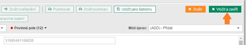 : údaje pro palety bez GTINu, pokud je relevantní tzn. pokud se daná položka (např. karton) dodává na paletě bez GTINu, a tato paleta se tudíž do GDSN nevkládá jako samostatná položka, záložka D.4.