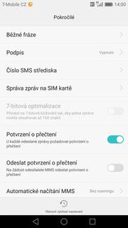 5. Zvolíte Číslo SMS střediska. 6.