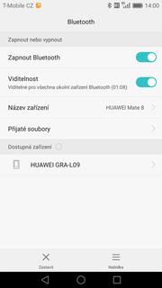 Bluetooth - párování zařízení Na domovské obrazovce stisknete ikonu