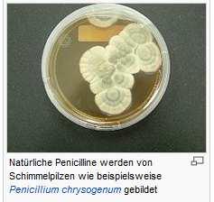 4: Přírodní penicilin [5] dostupné z: http://commons.wikimedia.org/wiki/file: Penicillin_bild.