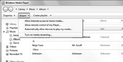 Přehrávání hudby uložené na mediálních serverech (PC/NAS) Na tomto přístroji můžete přehrávat hudební soubory uložené ve vašem PC nebo NAS zařízení kompatibilním s DLNA.