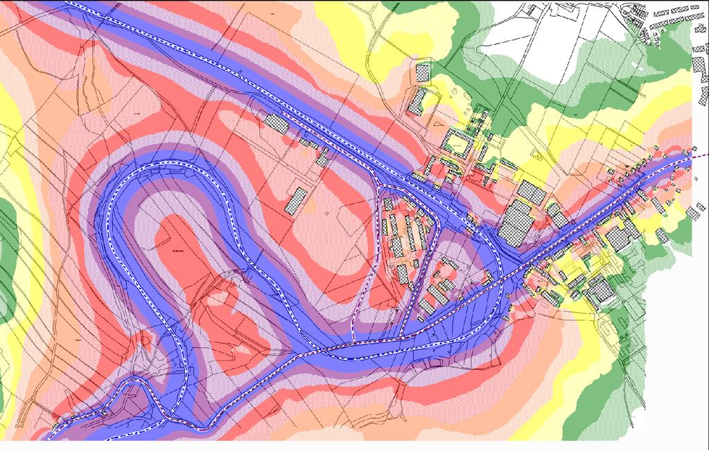 -1123000-1122500 II/388 ROZLOŽENÍ HLUKOVÉ ZÁTÌŽE VE VÝŠCE 3 METRY Stav pøed zprovoznìním zámìru Hluk z provozu na silnièní síti a železnici Výkres 4-621500 -621000-620500 -620000 #Y 8 #Y #Y#Y 7 5 6 4