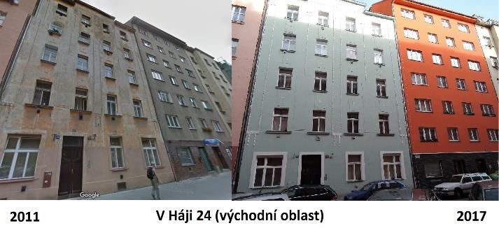 8: Fyzický stav rezidenčních budov dolních Holešovic v letech 2011 a 2017 FYZICKÝ STAV BUDOV 2017 ve výstavbě nový vynikající dobrý špatný zchátralý nezjištěný celkem ve