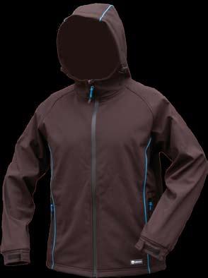 lining 100% micro polar fleece, waterproof zippers _ODĚVY XS-XL ANTRA H2001 pánská softshellová bunda, černá s kapucí,