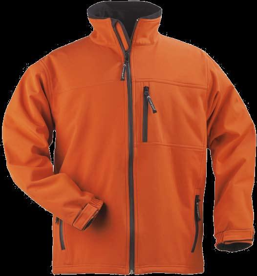 jacket, outshell softshell 94% polyester/6% Spandex, waterproof and breathable bonded on 100%