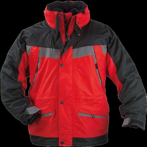 PRACOVNÍ ODĚVY / Workwear coverguard f o r a n i c e d a y ICEBERG 3 v 1 _CLOTHES HS5ICEB zimní sportovní bunda červeno-černá 3 v 1, svrchní materiál 100% polyester Ripstop povrstvený prodyšným PU,
