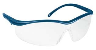 Standard ochranné brýle, nylonový rámeček, protiskluzový nosník, nastavitelná délka straniček, nastavitelný sklon straniček,
