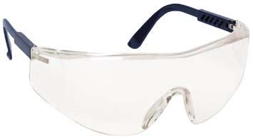 Zorník / Lens Norma / Standard E1034 čirý, tvrdě lakovaný clear, hard coated ochranné brýle, nylonový rámeček, protiskluzový nosník, nastavitelná délka straniček,