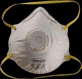 Ochrana dýchacích cest / Respirators AP 521 FFP1 Ochrana / Protection Váha / Weight Norma / Standard F7004 respirátor mušlového tvaru s výdechovým ventilkem, filtrační médium z polypropylenu, funguje